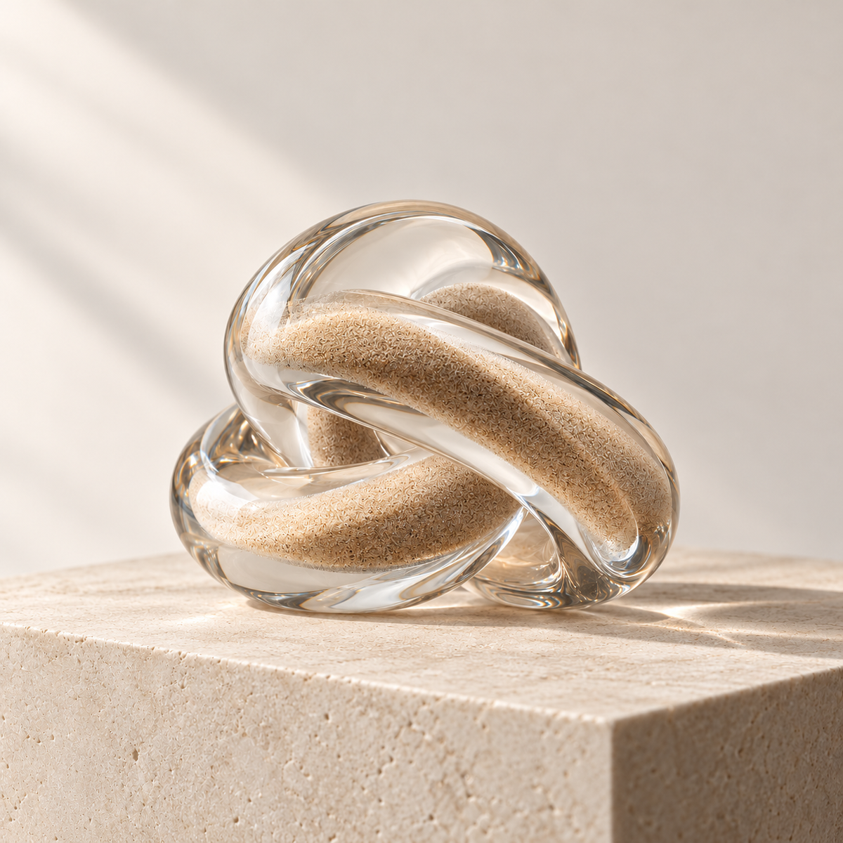 Drift Knot Paperweight three-quarter view