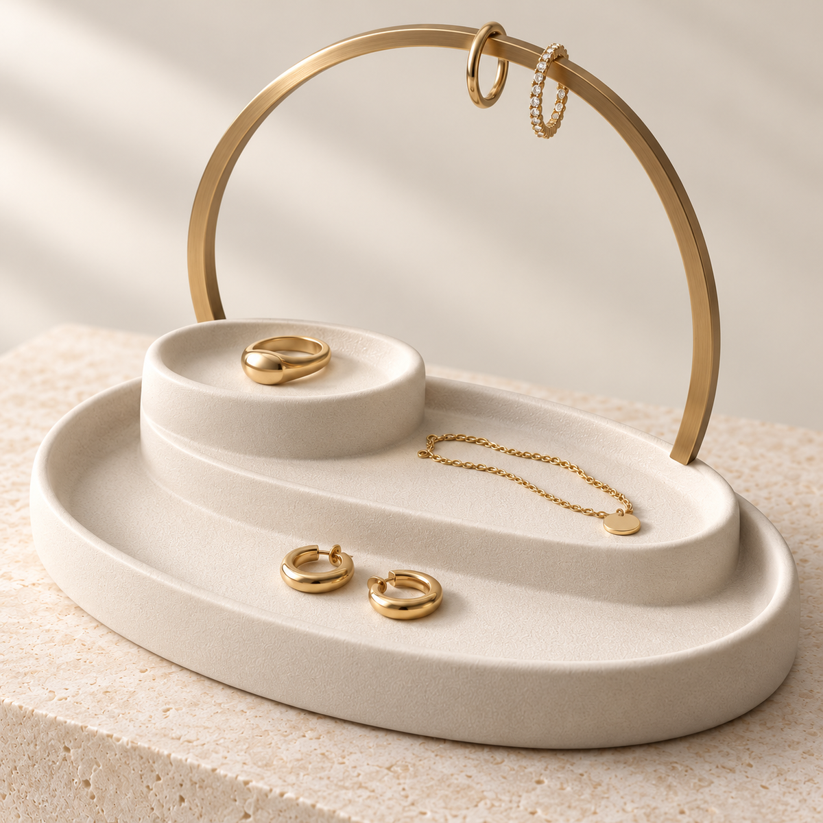 Halo Step Jewelry Tray detail view