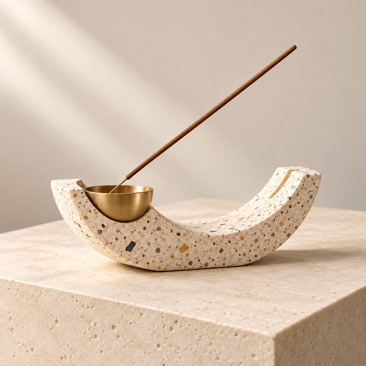 Lunar Sill Incense Cradle three-quarter view