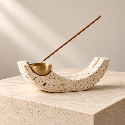 Lunar Sill Incense Cradle three-quarter view
