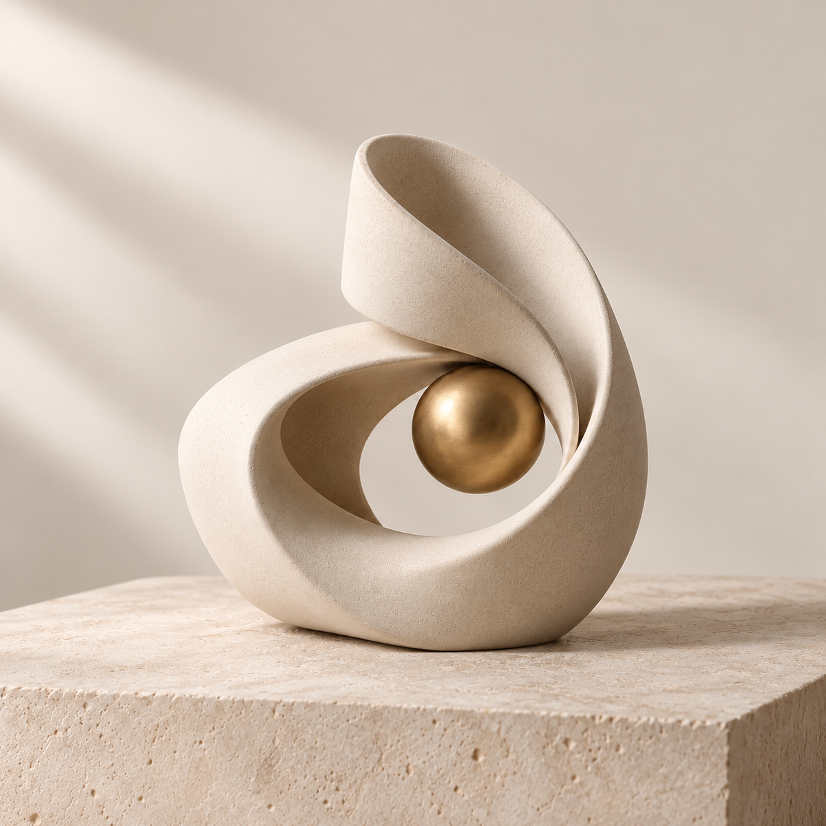 Orbit Fold Sculpture three-quarter view