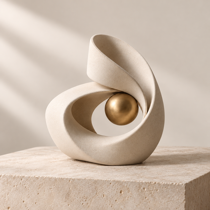 Orbit Fold Sculpture three-quarter view