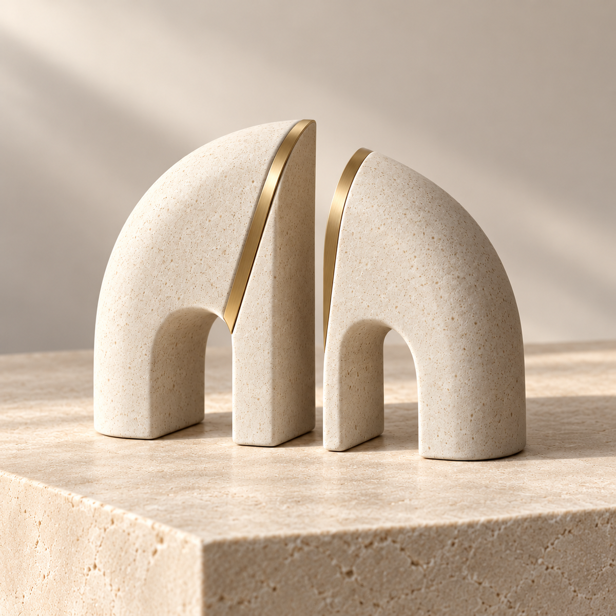 Quiet Arch Bookends three-quarter view